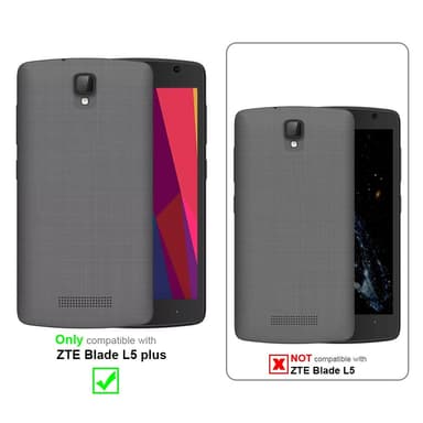 ZTE Blade L5 PLUS lommebokdeksel case (brun)
