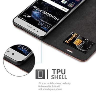 Huawei P10 LITE lommebokdeksel case (brun)