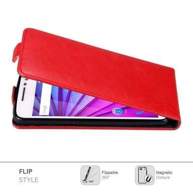 Motorola MOTO G3 deksel flip cover (rød)
