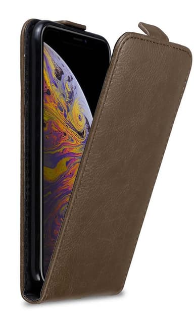 iPhone XS MAX deksel flip cover (brun)