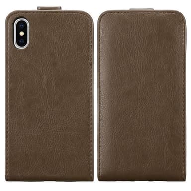 iPhone XS MAX deksel flip cover (brun)