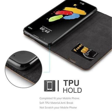 LG STYLUS 2 lommebokdeksel case (brun)