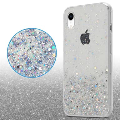 iPhone XR Silikondeksel Glitter (gjennomsiktig)