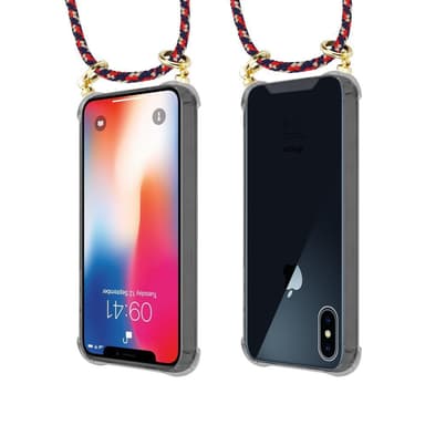 iPhone X / XS Deksel med Halskjede (blå)