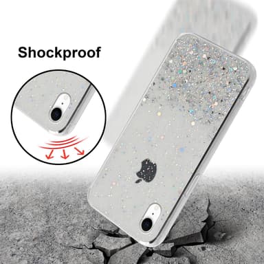 iPhone XR Silikondeksel Glitter (gjennomsiktig)