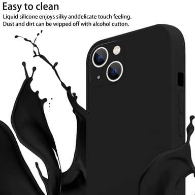 Deksel iPhone 14 med Halskjede (svart)