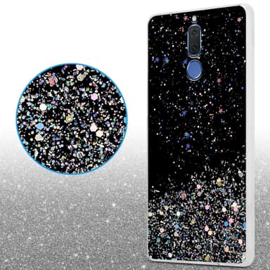 Huawei MATE 10 LITE Silikondeksel Glitter (svart)