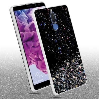Huawei MATE 10 LITE Silikondeksel Glitter (svart)