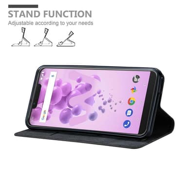 WIKO VIEW 2 GO lommebokdeksel case (svart)