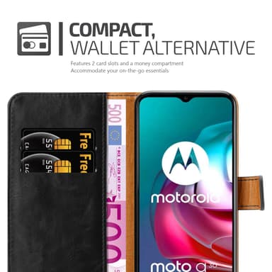 Motorola MOTO G10 / G30 lommebokdeksel etui (svart)