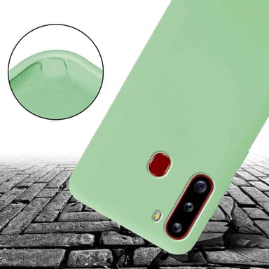 Deksel Samsung Galaxy A21 med Halskjede (grønn)