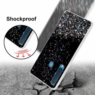 Samsung Galaxy A9 2018 Silikondeksel Glitter (svart)