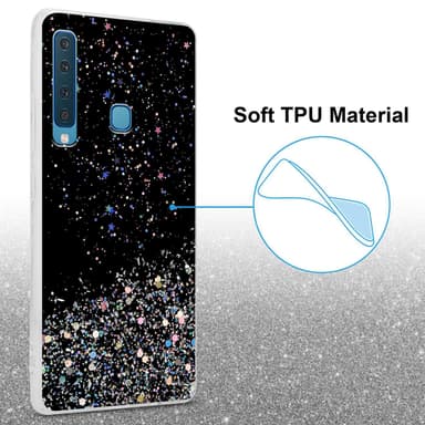 Samsung Galaxy A9 2018 Silikondeksel Glitter (svart)