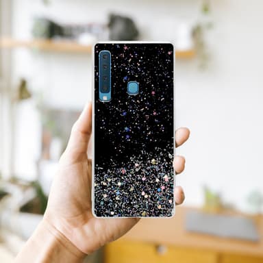 Samsung Galaxy A9 2018 Silikondeksel Glitter (svart)