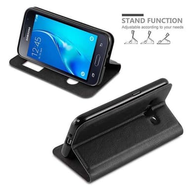 Samsung Galaxy J1 2015 lommebokdeksel cover (svart)