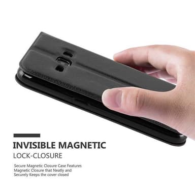 Samsung Galaxy J1 2015 lommebokdeksel cover (svart)
