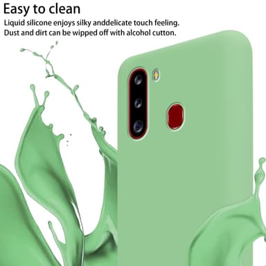 Deksel Samsung Galaxy A21 med Halskjede (grønn)