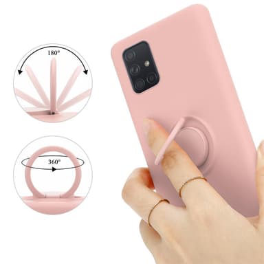 Deksel Samsung Galaxy A71 4G Ring Case (rosa)