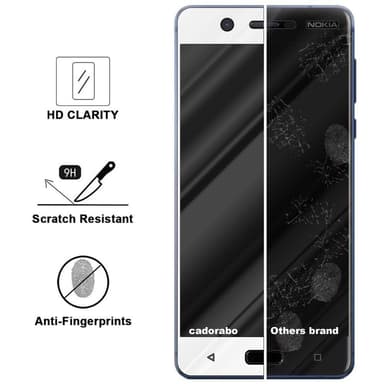 Nokia 5 2017 Skjermbeskytter Skärmskydd (hvit)