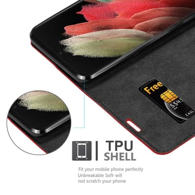 Samsung Galaxy S21 ULTRA lommebokdeksel case (rød)