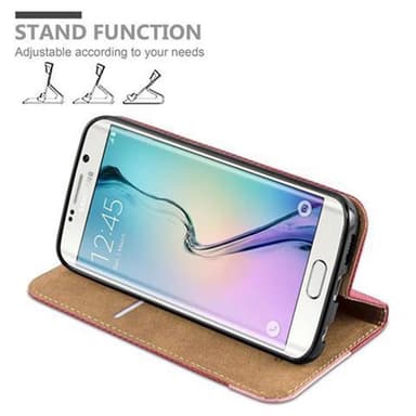 Samsung Galaxy S6 EDGE lommebokdeksel case (rød)