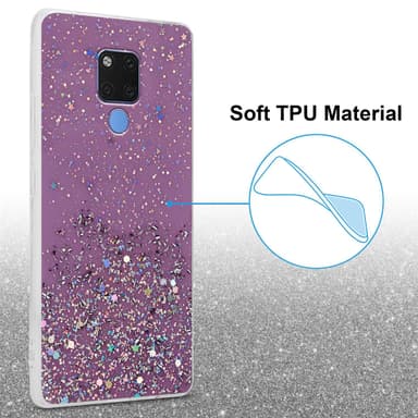 Huawei MATE 20 Silikondeksel Glitter (lilla)