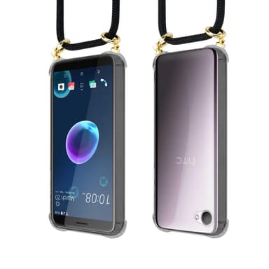 HTC Desire 12 Deksel med Halskjede (svart)