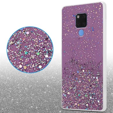 Huawei MATE 20 Silikondeksel Glitter (lilla)