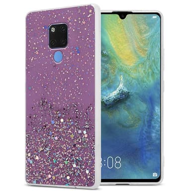 Huawei MATE 20 Silikondeksel Glitter (lilla)