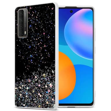 Huawei P SMART 2021 Silikondeksel Glitter (Svart)