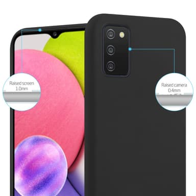 Deksel Samsung Galaxy A03s Silikon cover (svart)