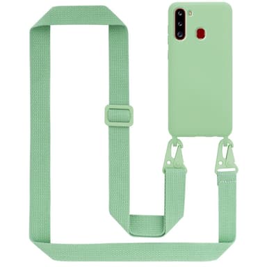 Deksel Samsung Galaxy A21 med Halskjede (grønn)