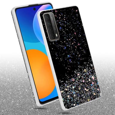 Huawei P SMART 2021 Silikondeksel Glitter (Svart)