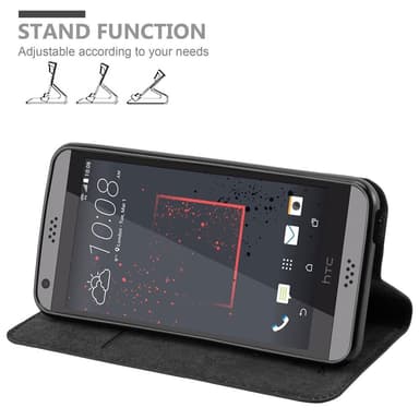 HTC Desire 530 / 630 lommebokdeksel case (svart)
