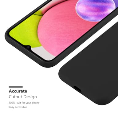 Deksel Samsung Galaxy A03s Silikon cover (svart)