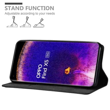 Oppo FIND X5 lommebokdeksel case (svart)