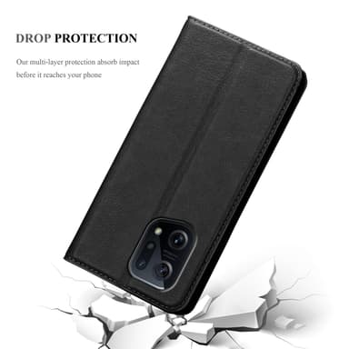 Oppo FIND X5 lommebokdeksel case (svart)