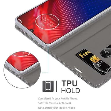Motorola MOTO Z4 lommebokdeksel etui (grå)