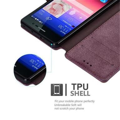 Huawei ASCEND P7 lommebokdeksel etui (rød)