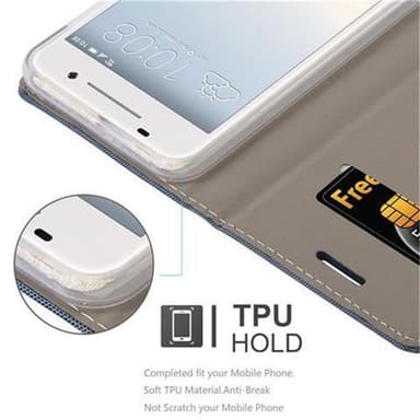 HTC ONE A9 lommebokdeksel etui (blå)