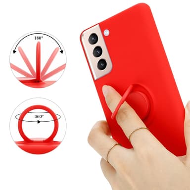 Deksel Samsung Galaxy S24 Ring Case (RØD)