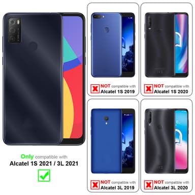Alcatel 1S 2021 / 3L 2021 3x Skjermbeskytter Skärmskydd