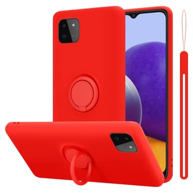 Deksel Samsung Galaxy A22 5G Ring Case (rød)