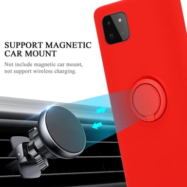 Deksel Samsung Galaxy A22 5G Ring Case (rød)