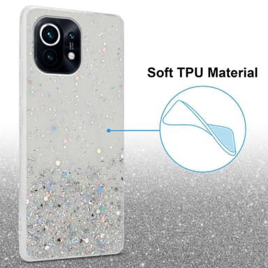 Xiaomi Mi 11 5G Silikondeksel Glitter (Gjennomsiktig)