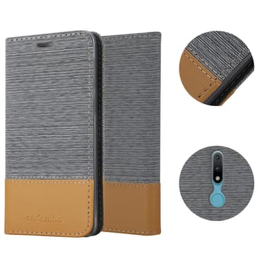 Nokia 2.4 lommebokdeksel etui (grå)