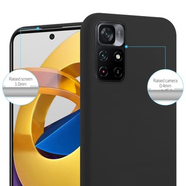 Deksel Xiaomi POCO M4 PRO 5G Silikon cover (svart)