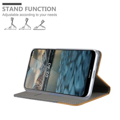 Nokia 2.4 lommebokdeksel etui (grå)
