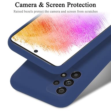 Samsung Galaxy A73 5G silikondeksel case (blå)