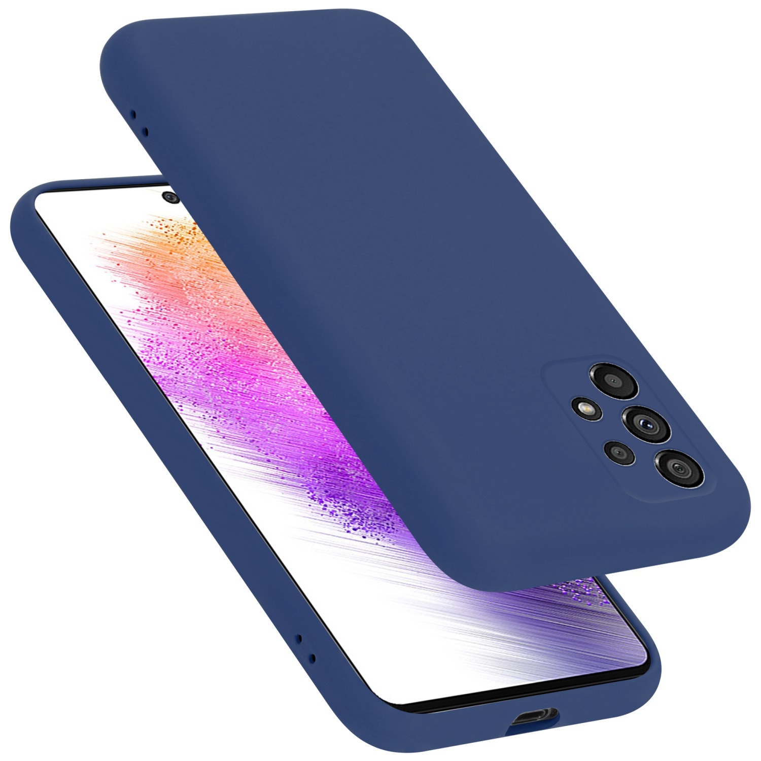 Samsung Galaxy A73 5G silikondeksel case (blå)
